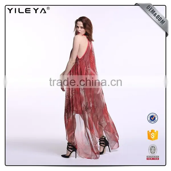 Customizable Lady Halter Dress,dress Long Red photo-4