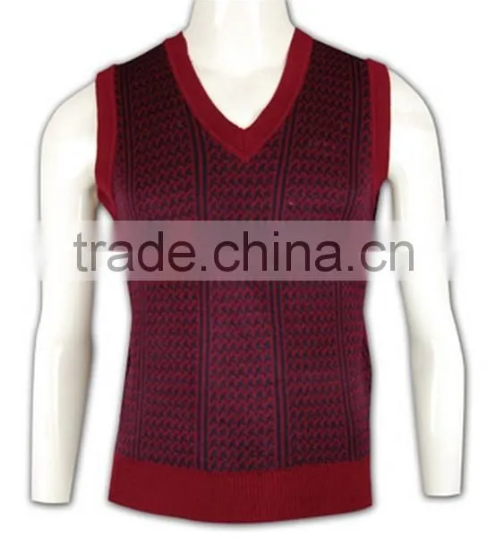 ISO9001/BSCI Manufature Good Quality Blank Unisex V-neck Cardigan Vest photo-2