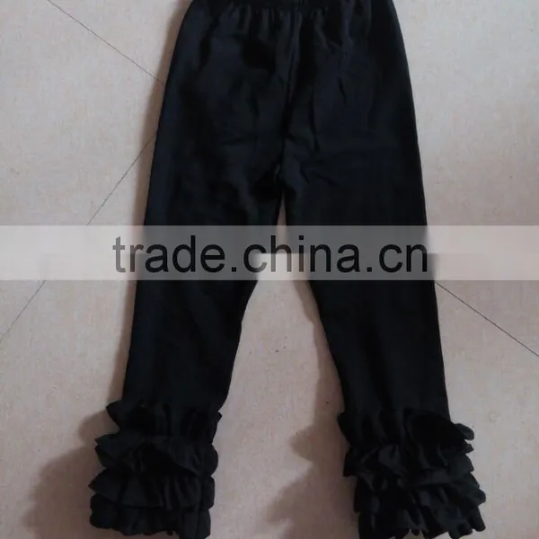 2016 Girls Boutique Clothing Baby Icing Ruffle Pants Knitted Cotton Sew Sassy Pants Design Icing Leggings Childrens Ruffle Pants photo-5