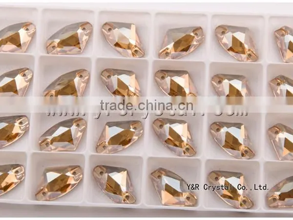 Free Shipping Galactic Gsha Color 8.5*14mm 144pcs Best Quality Crystal Rhinestones Design Sew on Glass Stones photo-5