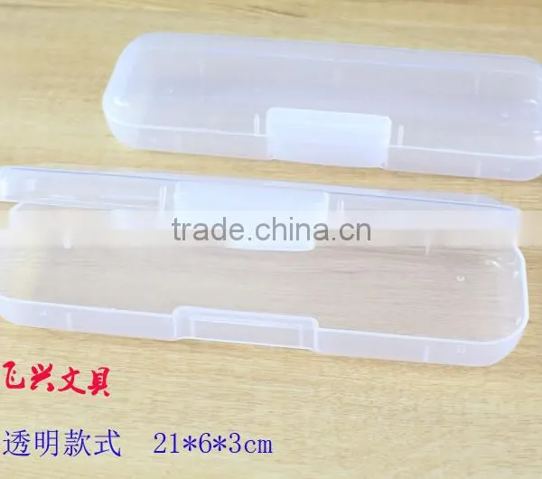 Curtom Logo Print Transparent Colorful Plastic Pencil Case Pen Boxes photo-4