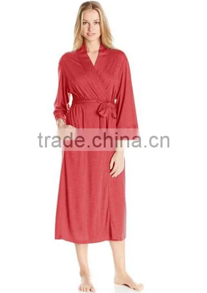 High Quality Modal Long Elegant Cotton Sap Bath Robe photo-4