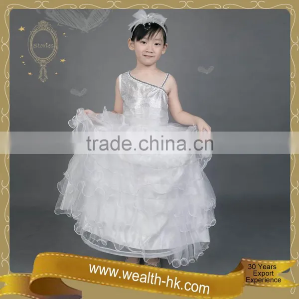 Pretty Ruffle Bride Kids Wedding Evening Dresses