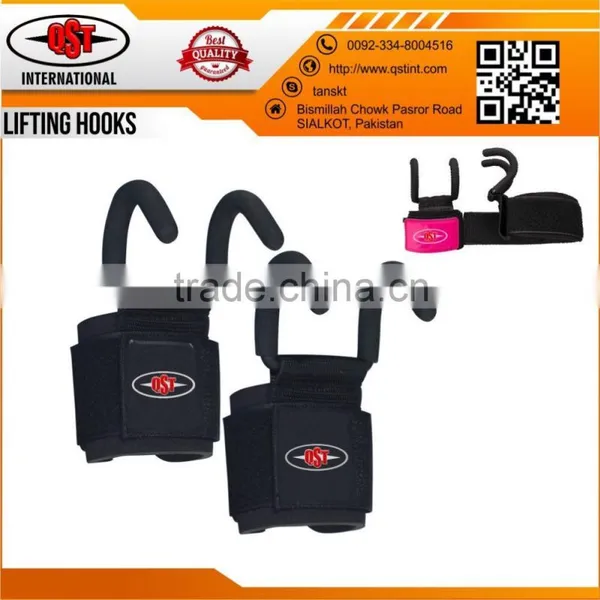 Weight Lifting Training Hooks Bar Grips Grippers Straps Gloves Wrist Support photo-6