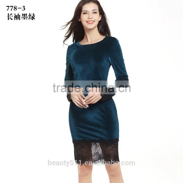 Girl Sexy Long Sleeve Round Neck Mini Bandage Dress SD14 photo-4