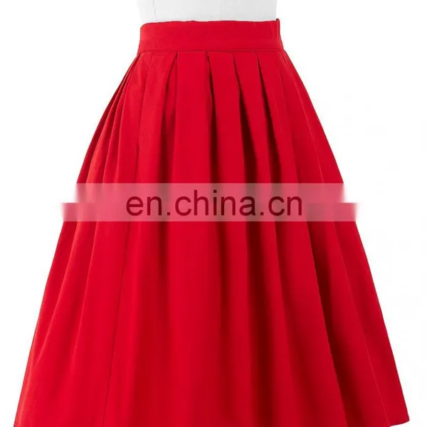 Belle Poque Red Vintage Skirts Pinup 50S 60S Skirts Summer BP000154-2 photo-2