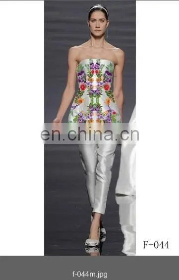 New Style Digital Printed Cotton Spandex Fabric Customer's Design Fress Sample For Garment photo-3