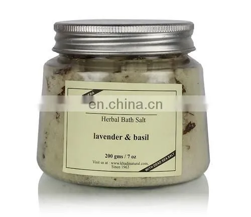 Khadi Natural Herbal Lavender Basil Bath Salt