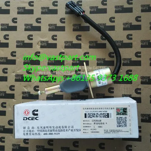 Cummins 6CT Engine Fuel Shut off Stop Solenoid 3930234,3990773,3928160,3928161,3939018