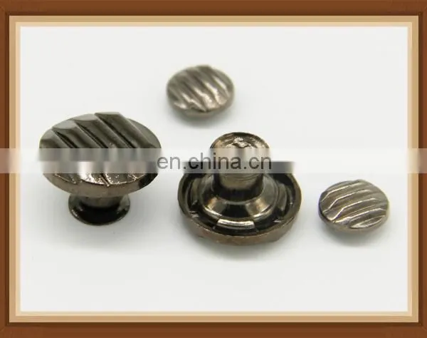 Wholesale Shiny Silver Mushroom Round Metal Jeans Buttons for Jeans photo-3