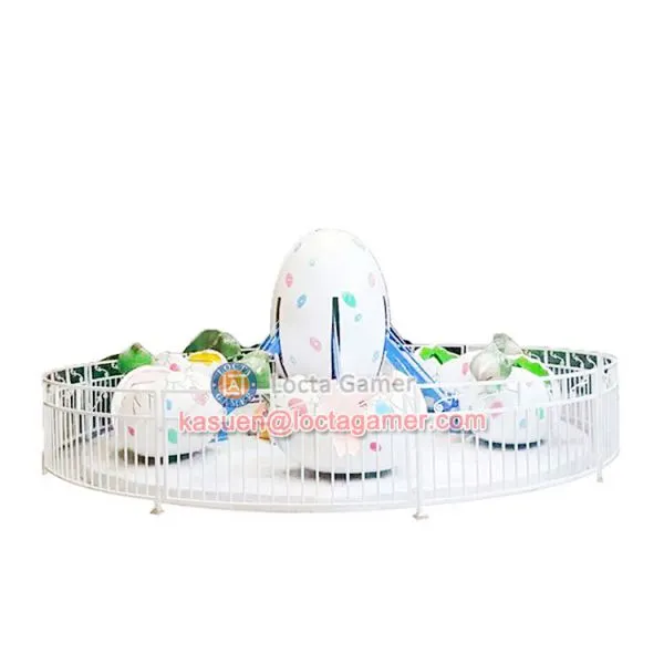 Zhongshan Amusement Equipment Outdoor Playground Kiddie Rides Fairground Self Control Plane 12 Seat Dinosaur Egg Rides photo-2