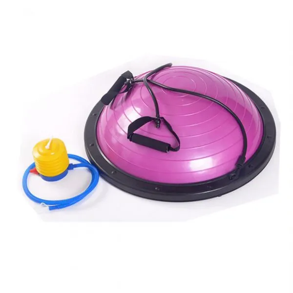 Half Yoga Balance Ball Trainer With Ropes and Hand Pump photo-3
