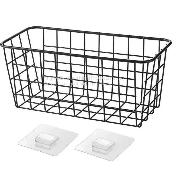 Excellent Quality Hanging Kitchen Baskets Wall Hanging Storage Baskets With Stickers photo-3
