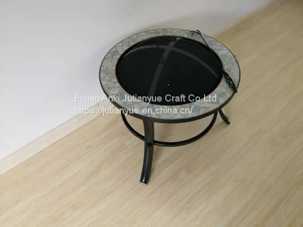 Upgraded] FEMOR Large 3 in 1 Fire Pit With BBQ Grill Shelf,Outdoor Metal Brazier Square Table Firepit Garden Patio Heater/BBQ/Ice Pit With Waterproof Cover (Fire Pit & Grill) photo-4