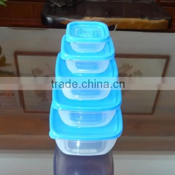 Popular 5 Pcs Set Square Plastic Food Storage Container photo-3
