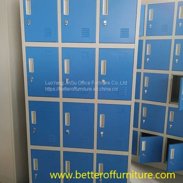 Durable Storage Furniture Gym Locker/Staff Locker/Steel Locker Blue and Gray Color 6 Door photo-3