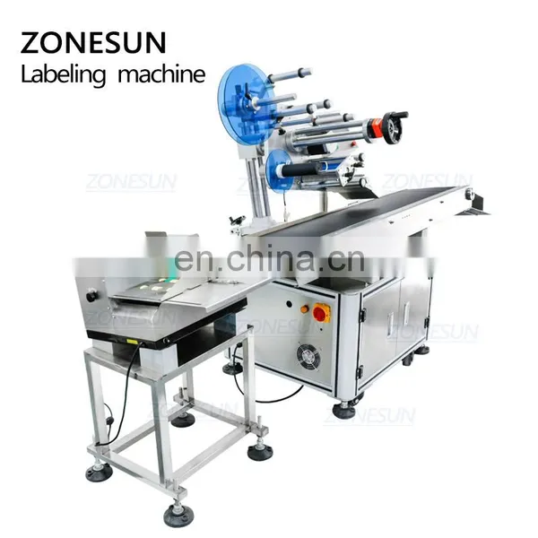 ZONESUN ZS-TB832 High Precision Plane Pouch Bag Sticker Automatic Labeling Machine For Flat Surface photo-5