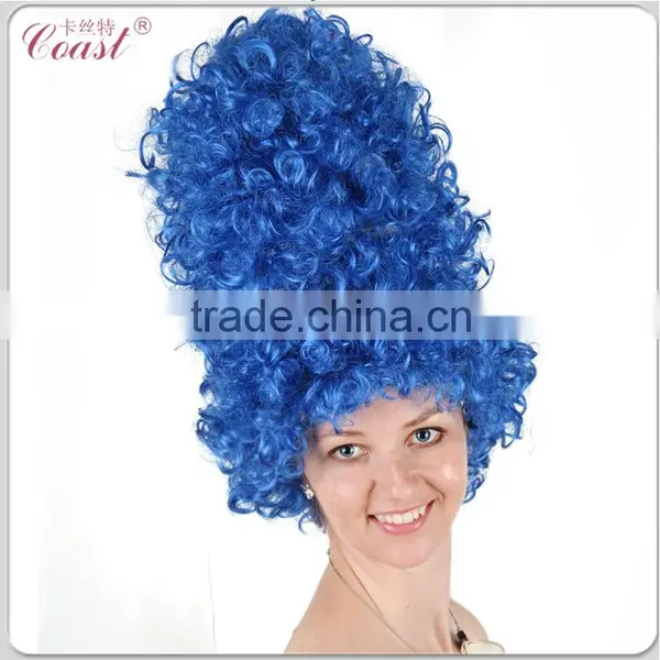 Fake Synthetic Deluxe Marge Simpson Dark Blue Cosplay Wig photo-2