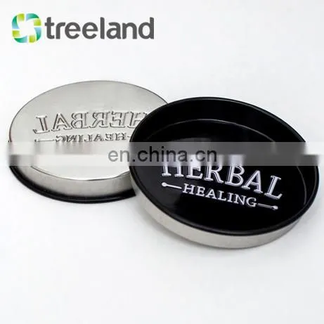 Popcorn Paper Canister Herb Tin Box Kraft Tube With Black Tin Lid photo-4