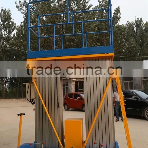 Hydraulic Aluminum Mast Lift Double Masts Man Lift photo-5