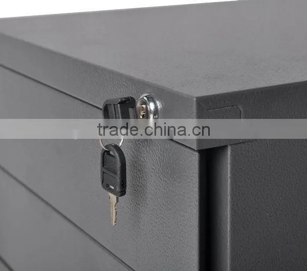 (DL-M1 ) Black 3 Drawer Steel Vertical Mobile File Cabinet With 5 Castors photo-5