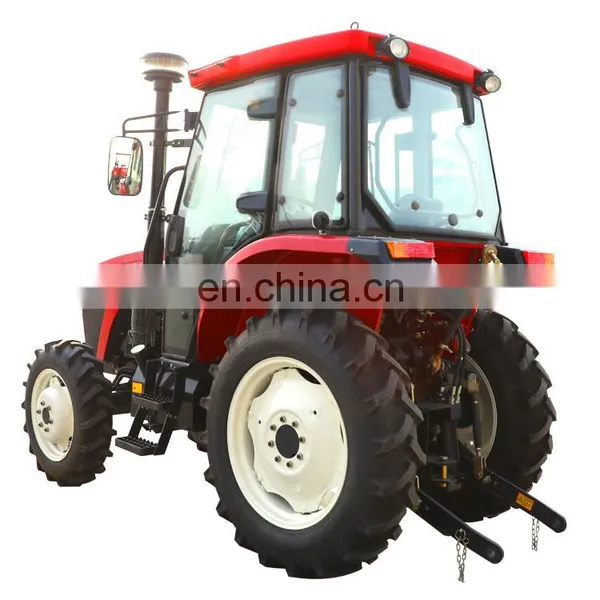 Fabricación china, tractor agrícola de ruedas de 70 HP y tracción a las 4 ruedas con cabina