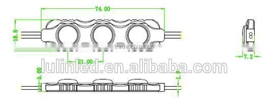 SMD5050/2835 3Pcs Led 1.2-1.5W Injection Molding Waterproof LED Module for Advertising Letter photo-2