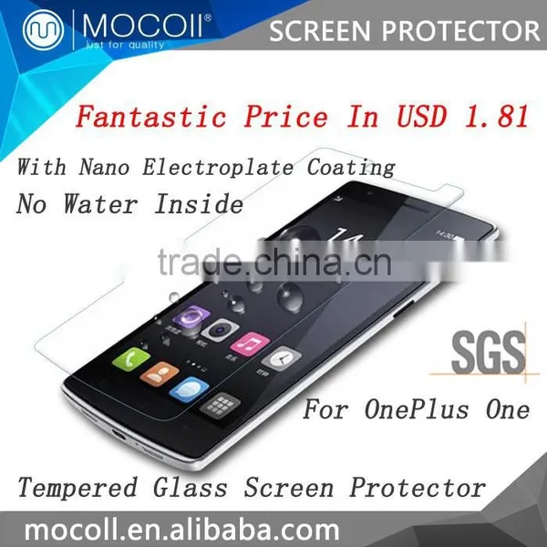 Latest Chinese Prodcut MOCOll Brand Universal Anti Shock for Oneplus One 2.5D Tempered Glass Screen Protector