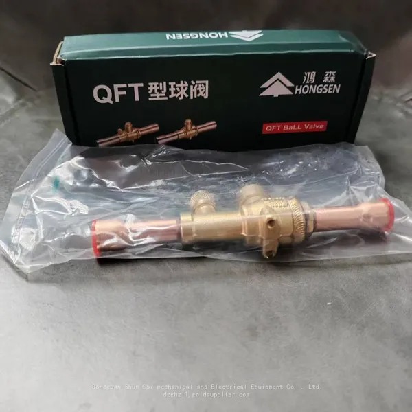 Hongsen Refrigerant Ball Valve QFT-6/10V/12/16/19 Air Conditioner Heat Pump Cold Storage Unitrigerant Shut-off Valve photo-2