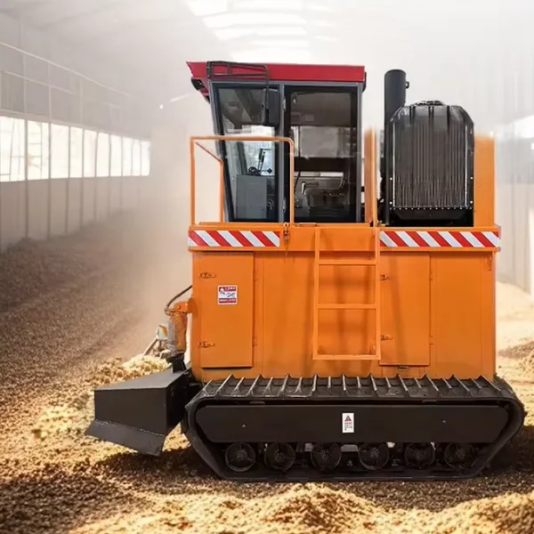 2400 Model Self-Propelled Strip Pile Composter Crawler Organic Fertilizer Fermentation Equipment for Sale photo-2