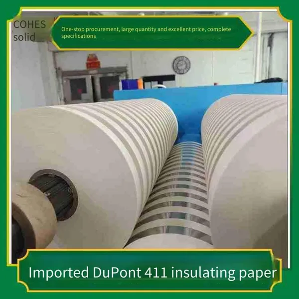 Импортированная изоляционная бумага dupont 411, толщина 0.38 мм, размер 914 мм, характеристики: устойчивость к высокой температуре и высокому давлению, огнестойкость