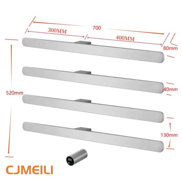 Bathroom Electric Heated Towel Rack, Towel Warmer for Bathroom, Wall Mounted Stainless Steel,4 Colours photo-5