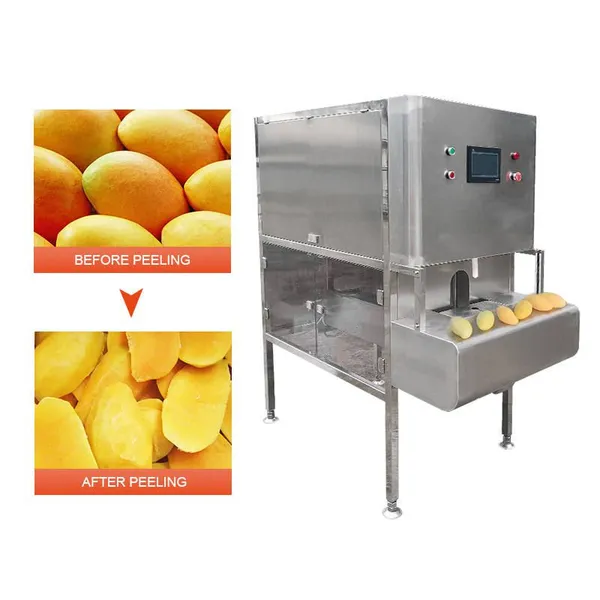 Factory Industrial PLC Full Automatic Apple Kivi Mango Peel Skin Removing Equipment Orange Lemon Peeler Fruit Peeling Machine photo-4