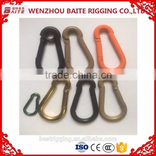 Smart Colorful Locking Carabiner,black Single Swivel Dog Snap Hook,Black Climbing Snap Hook photo-5