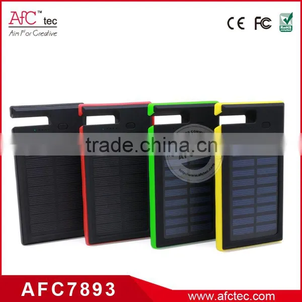 Wholesale 2016 Outdoor Waterproof Rohs Solar Dual Usb 8800mah Power Bank for Iphone photo-2