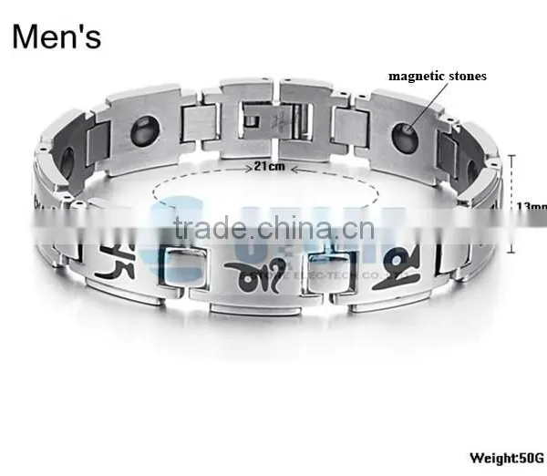 Chain Stainless Steel Bracelet Magnetic Bracelet Scalar Energy Bracelet 2015 photo-3