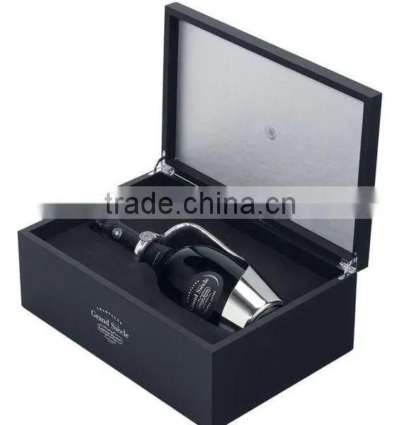 YMW0051 Black Leather Wine Box