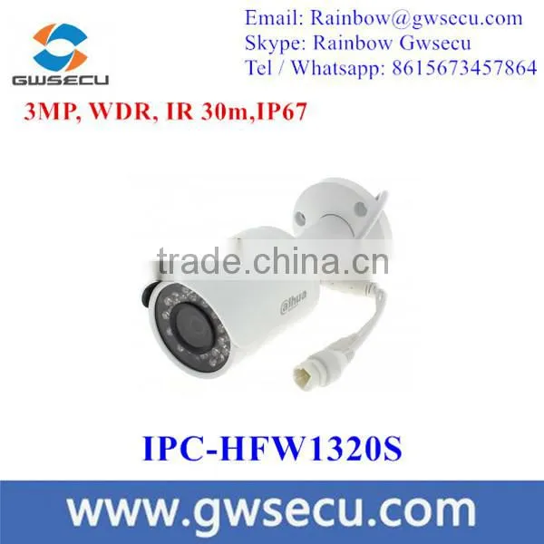 Top 10 CCTV Camera DH-IPC-HFW1320S 3MP HD Network Mini IR Bullet Camera Water-proof IP67 Dahua IP Camera photo-2
