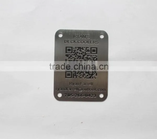 2015 New Arrival Stainless Steel Plate Lables With Adhensive Backside photo-6