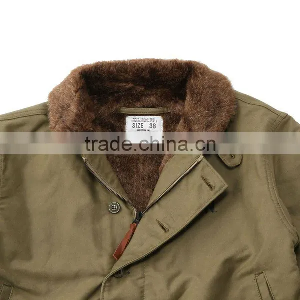 Navy Deck Jacket , TAN Color Military Clothing Military Equipment