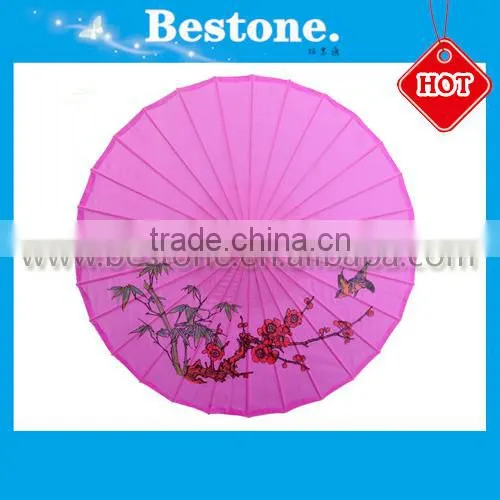 Hot Sell Decoration Parasols Silk Umberlla Bamboo Umbrella photo-2