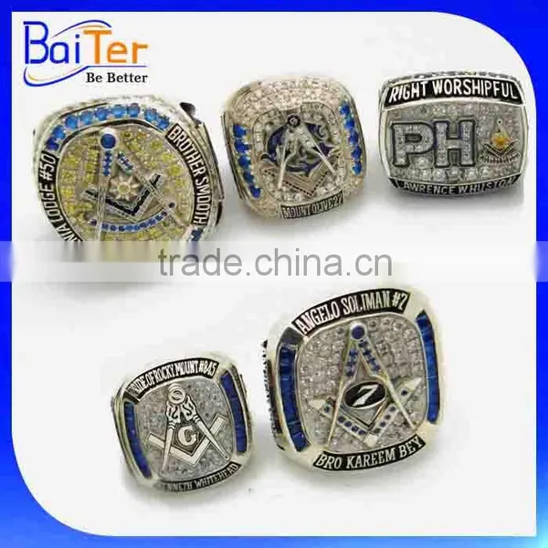 Quality Customized Master Mason Masonic Championship Ring, Masonic Knights Templar Ring, Men's Masonic Championship Ring photo-2
