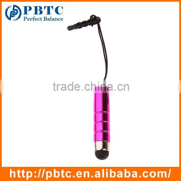 Purple Universal Touch Screen Dust Plug Tablet Stylus Pen