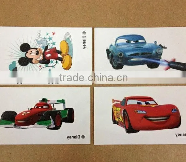 Customized Kids Cartoon Design Temporary Sticker Tattoo