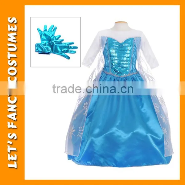PGCC-2643 Wholesale Frozen Elsa Costumes for Girls Frozen Kids Party Dress for Children Halloween Fancy Dress Costume photo-4