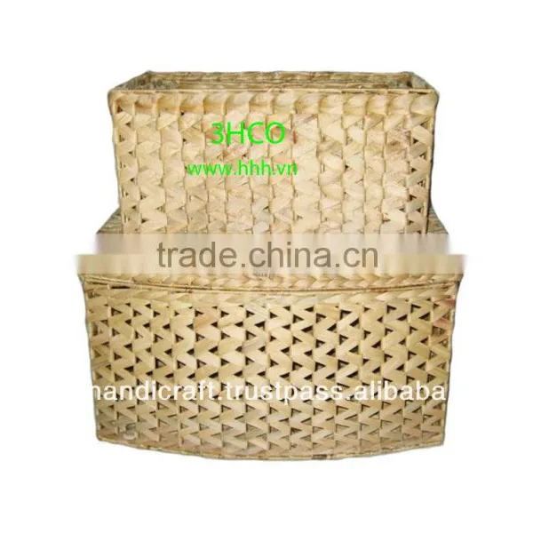 2015 New Product Water Hyacinth Hamper for Home Decoration and Furniture