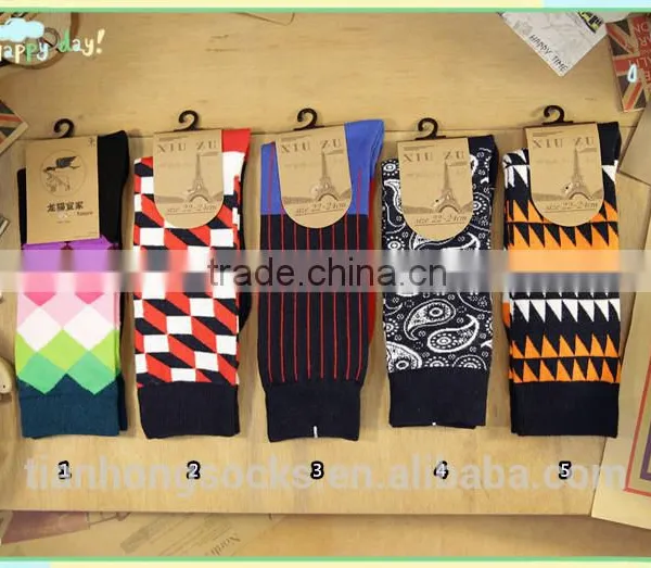 Colorful Socks Men Happy Socks Long Cotton Socks Bulk Wholesale Crew Socks photo-2