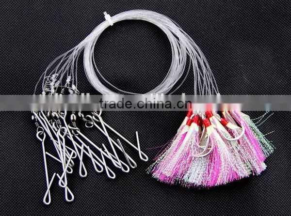 The NewJapan Fishing Hooks 25pcs/1 Bag Longline Traces Flasher Hook 50cm Fishhook Lure Hook for Fishing photo-5