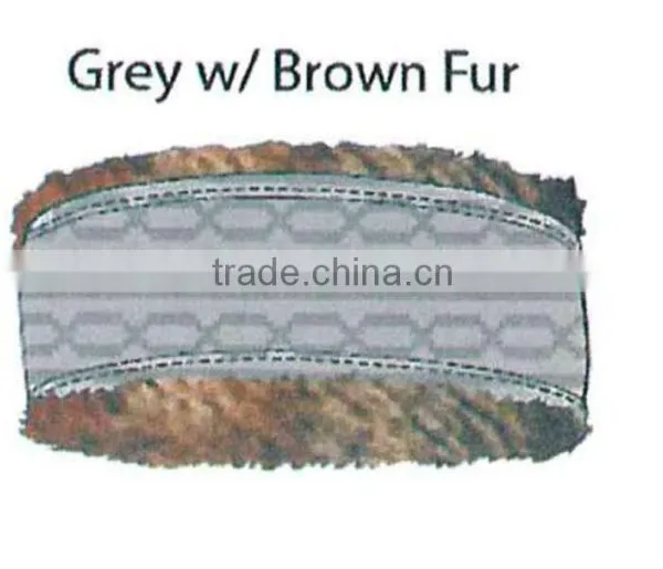 Fashion Winter Promotional Customized Jacquard Acrylic Knitted Headband Collection With Faux Fur Lining photo-6