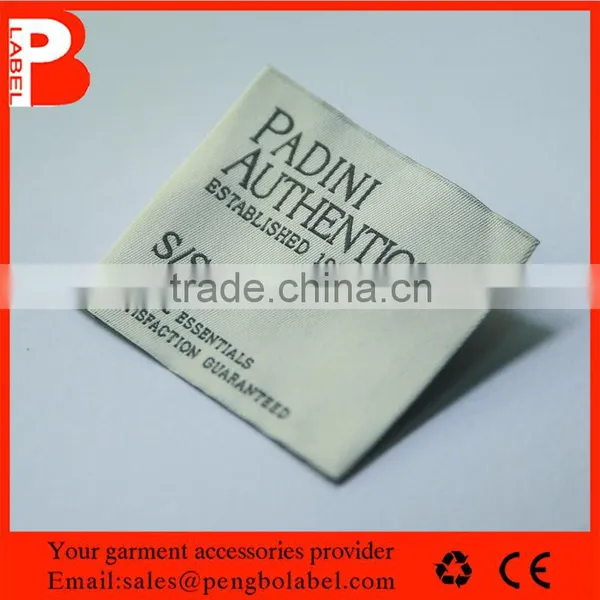 Custom Natural Cotton Woven Label for Women and Men Clothing photo-2